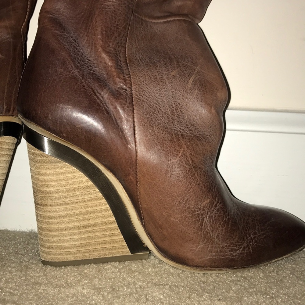 Vic Matie Brown Wedge boots - Picture 5 of 6